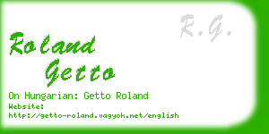 roland getto business card